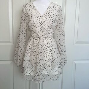 Black and white dot Romper size Medium